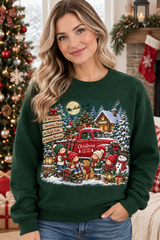 Mockup người mẫu nữ mặc áo Christmas Is Better Together With Friend
