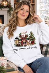 Mockup người mẫu nữ mặc áo Cozy Readers
