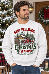 Mockup người mẫu nam mặc áo Best Feelings Christmas Season