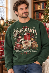 Mockup người mẫu nam mặc áo Dear Santa More Book Please
