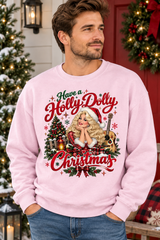Mockup người mẫu nam mặc áo Have a Holly Dolly