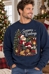 Mockup người mẫu nam mặc áo Seasons Reading Santa