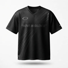Move In Silence Mesh Football Jersey Inspired by Air Jordan 4 Black Cat Jersey