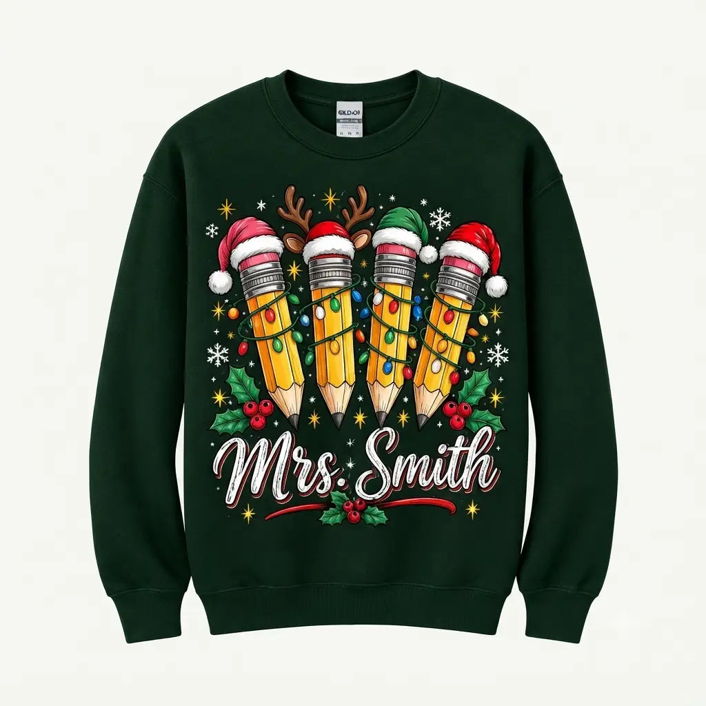 Personalize Mrs. Christ Family  Christmas Sweater – Funny Holiday Sweatshirt