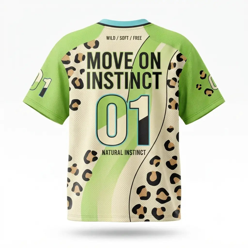 Nature Instinct Mesh Football Jersey Inspired by Converse Lace Up Cheetah Jersey