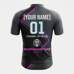 Night Crew Personalized Men’s Cycling Jersey Set – Custom Team Name & Number