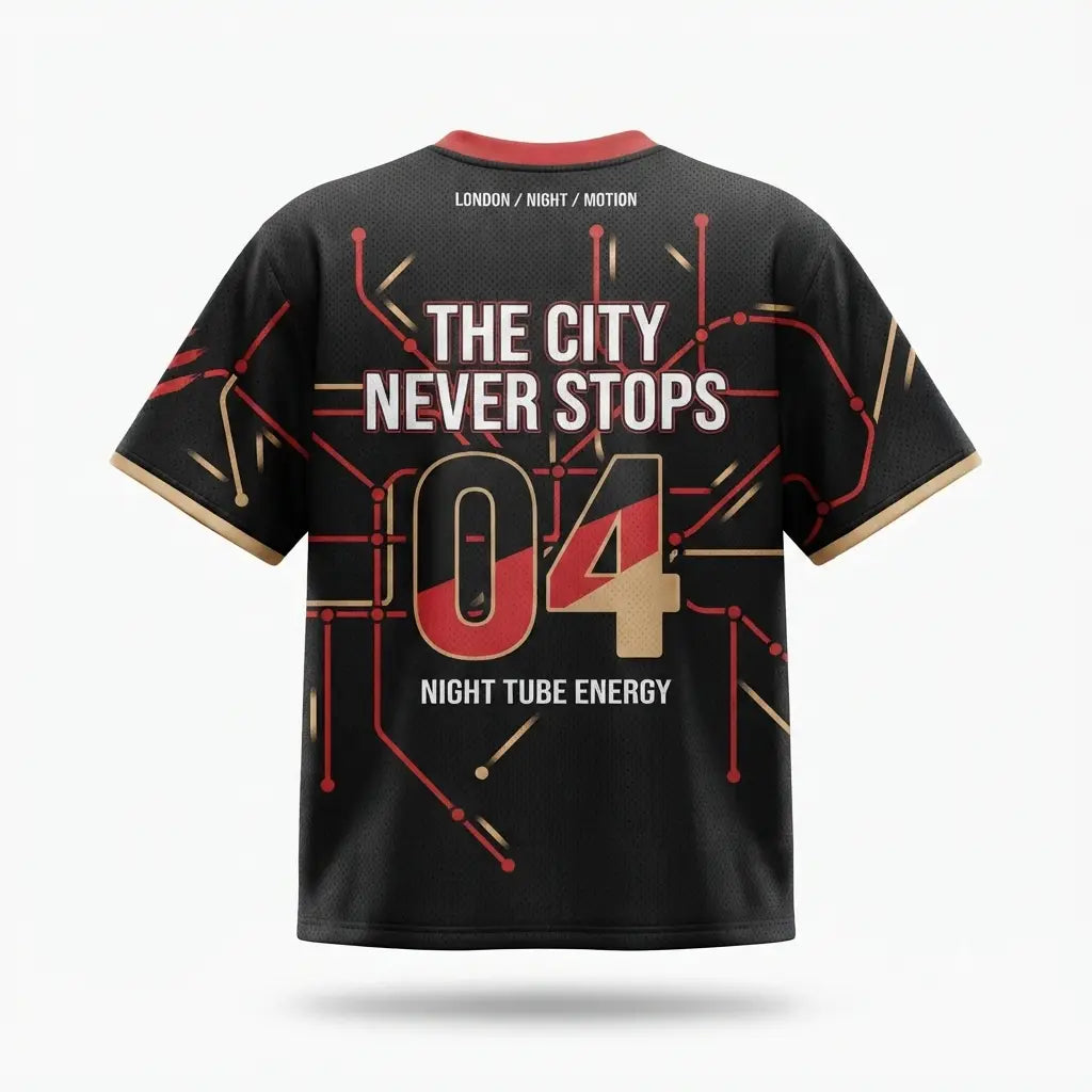 Night Tube Energy Mesh Football Jersey Inspired by Air Jordan 4 London Jersey