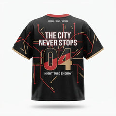 Night Tube Energy Mesh Football Jersey Inspired by Air Jordan 4 London Jersey