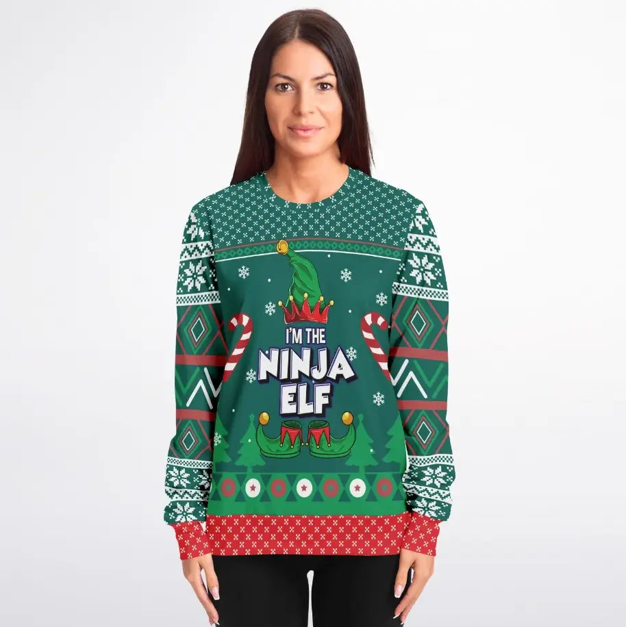 Ninja Elf Ugly Christmas Sweater