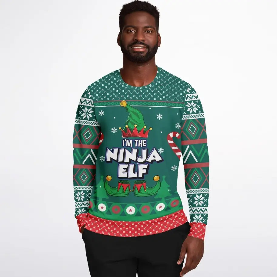 Ninja Elf Ugly Christmas Sweater