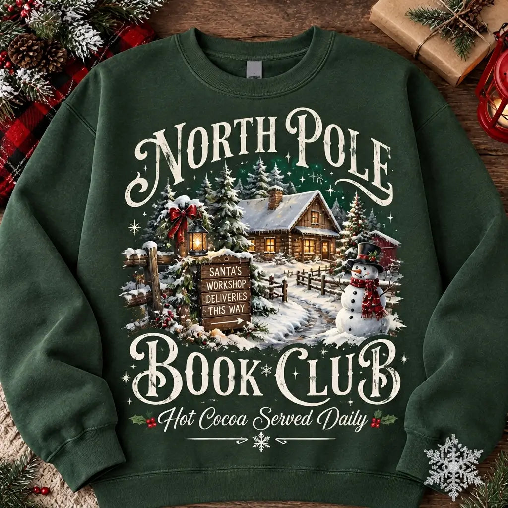 North Pole Book Club Christmas Sweater – Funny Holiday Sweatshirt