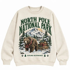 North Pole Nation Park Explore Christmas Sweater – Funny Holiday Sweatshirt