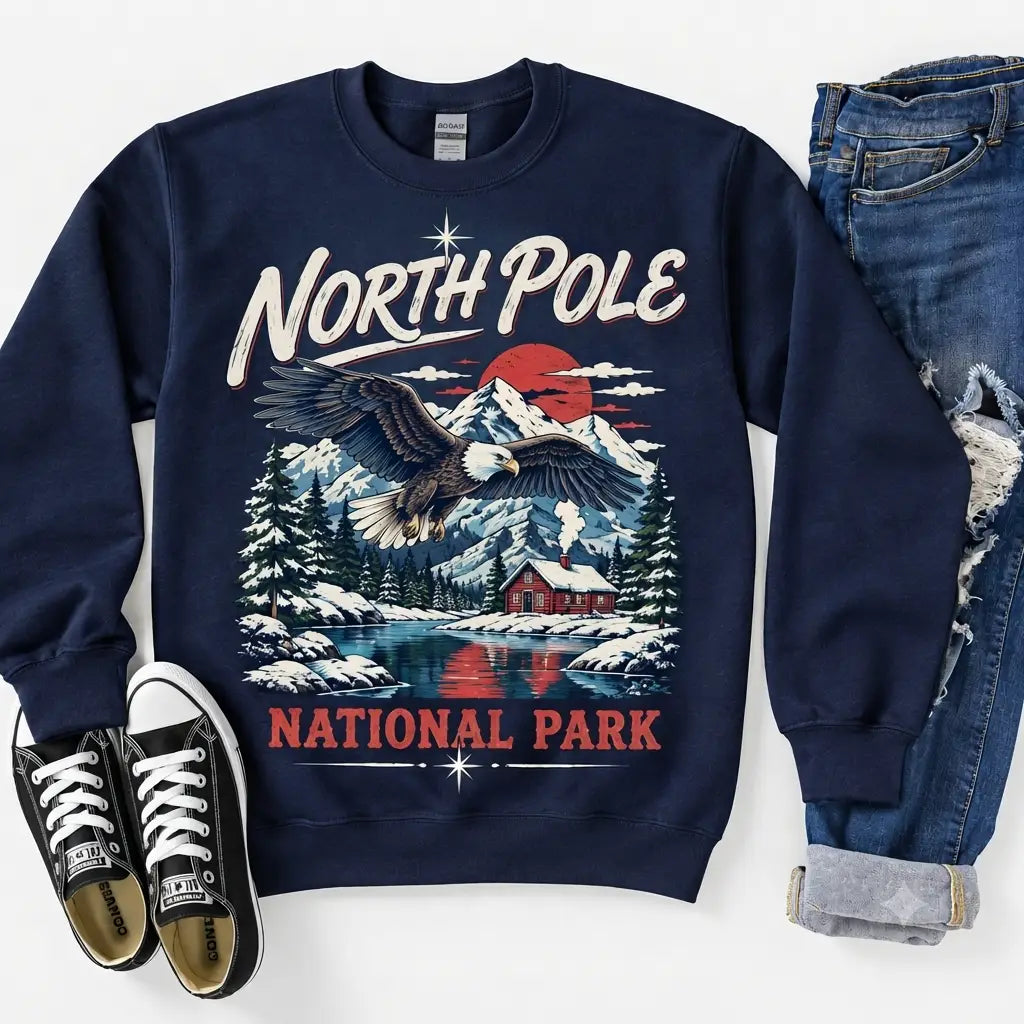 North Pole Nation Park Christmas Sweater – Funny Holiday Sweatshirt