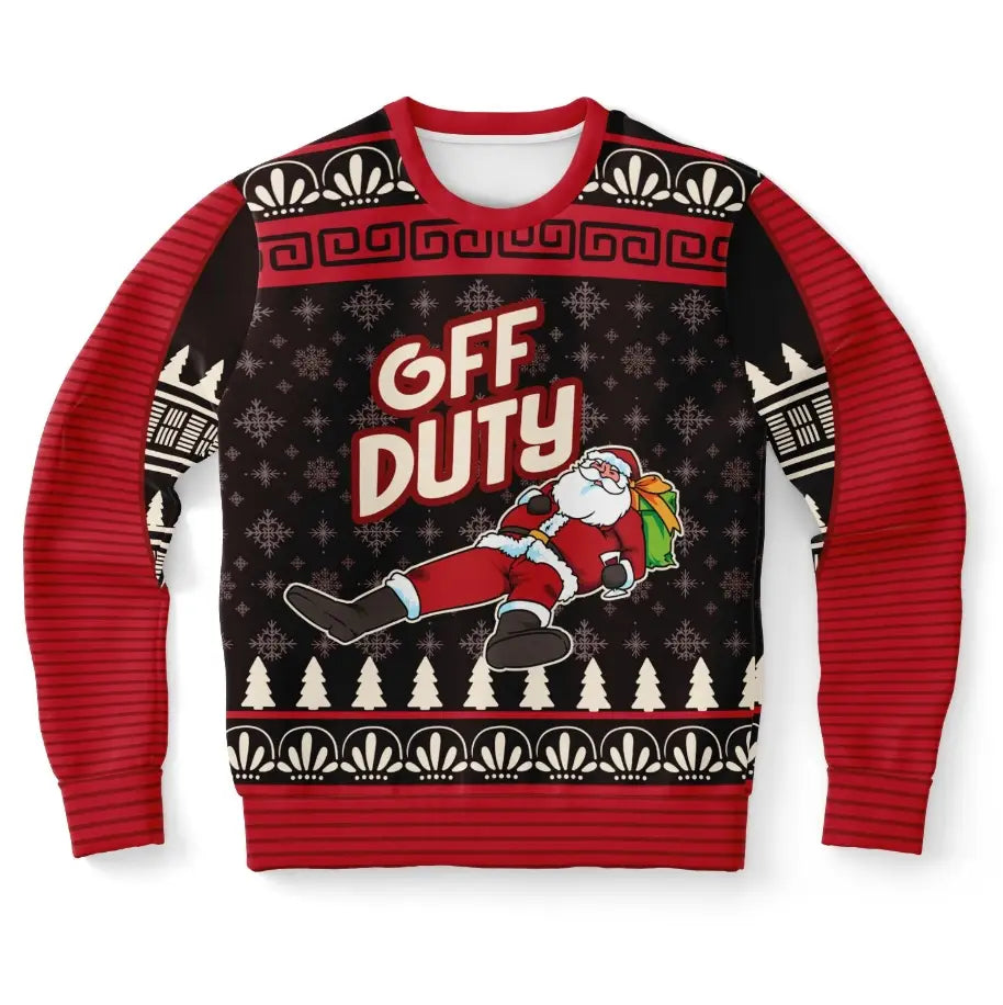 'Off Duty Santa' Relaxed Christmas Ugly Christmas Sweater