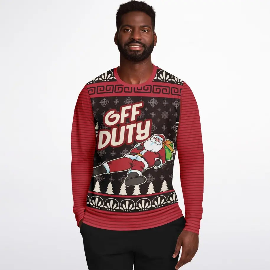 'Off Duty Santa' Relaxed Christmas Ugly Christmas Sweater