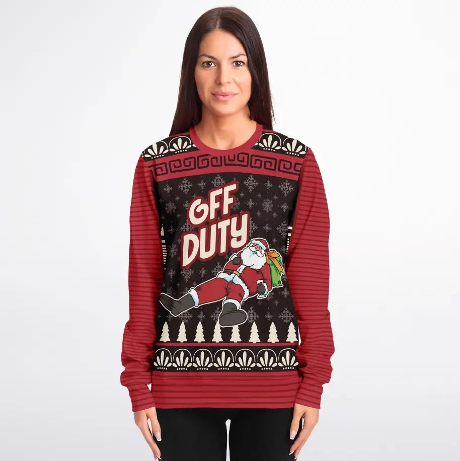 'Off Duty Santa' Relaxed Christmas Ugly Christmas Sweater