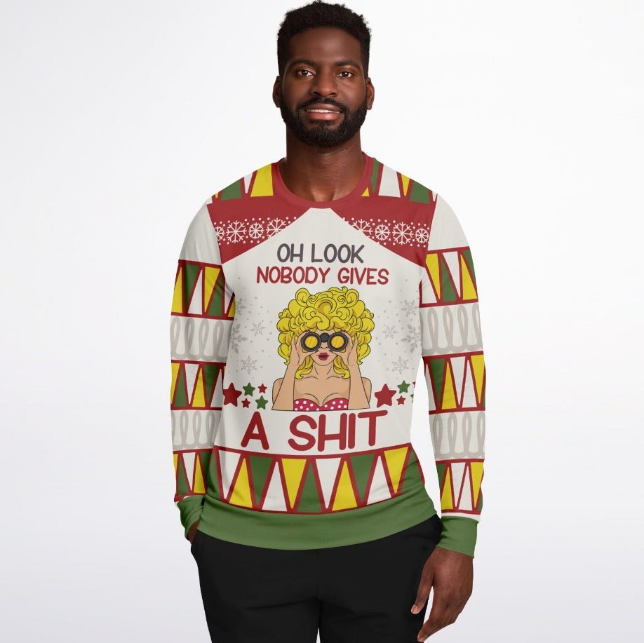 Oh Look, Nobody Gives A Sht Christmas Sweater – Funny Ugly Holiday Sweatshirt