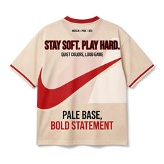 Pale Base, Bold Statement Mesh Football Jersey Inspired by Travis Scott x Air Jordan 1 Shy Pink Jersey