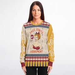 Pass Joints, Not Judgement - Fun and Quirky Ugly Christmas Sweater