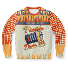 People Drain Me - Low Battery Christmas Sweater – Funny Ugly Holiday Sweatshirt