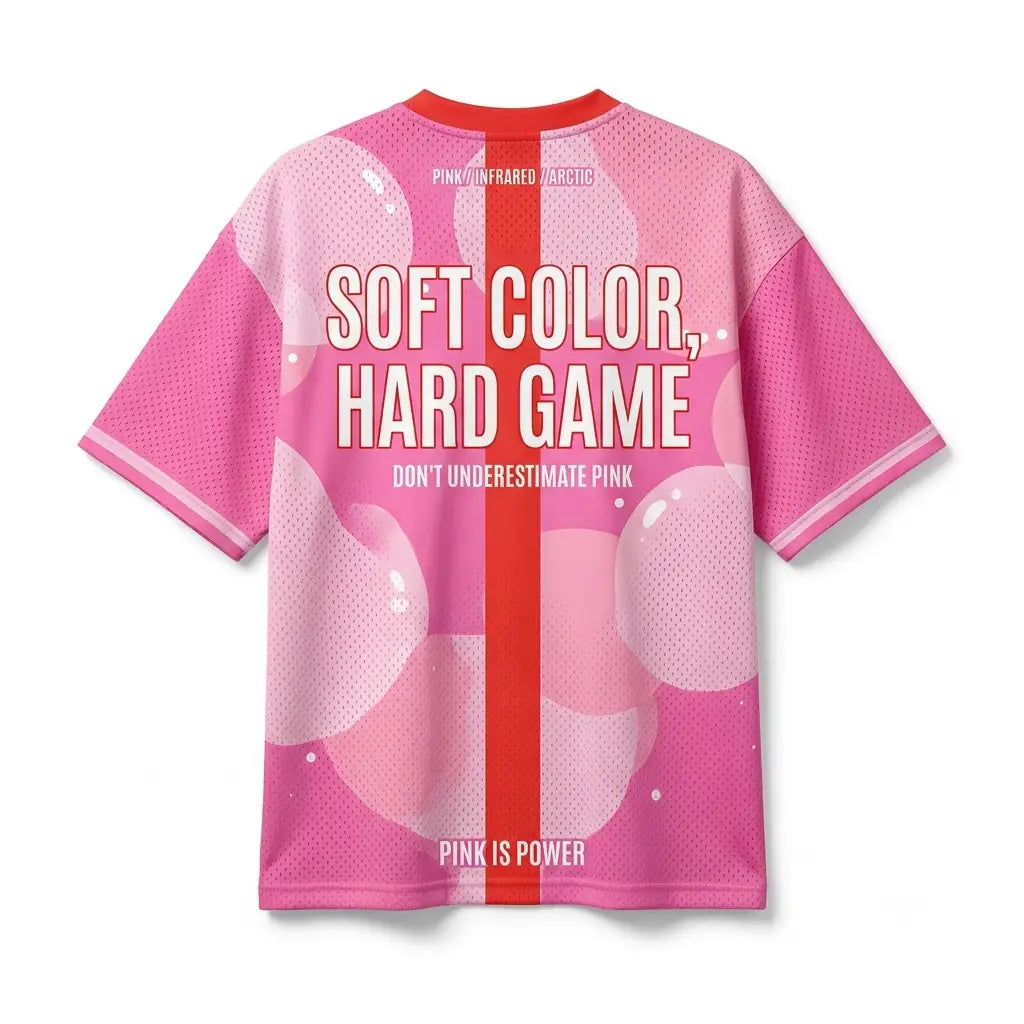 Pink Is Power Mesh Jersey Inspired by Awake NY x Air Jordan 6 Bubblegum Jersey