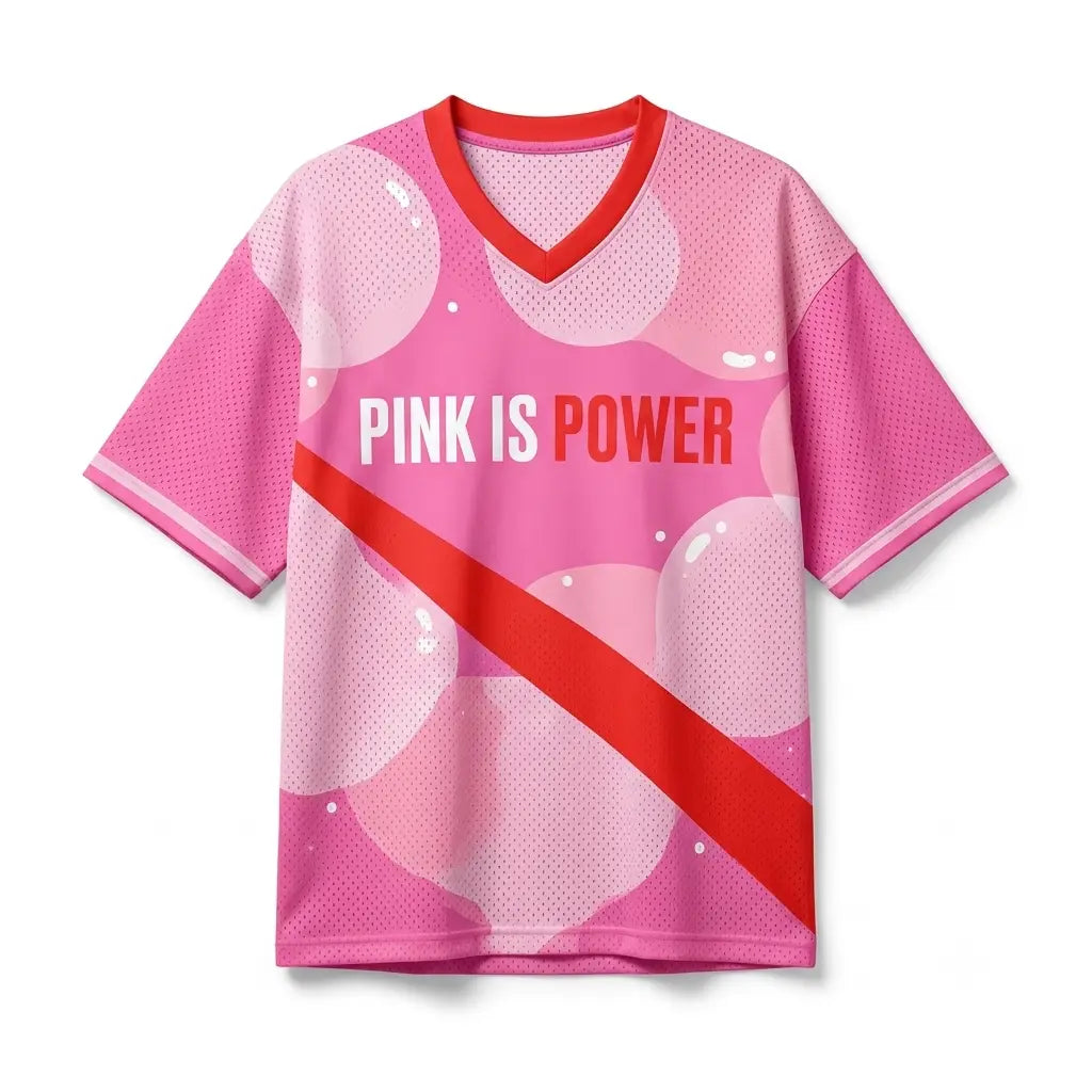 Pink Is Power Mesh Jersey Inspired by Awake NY x Air Jordan 6 Bubblegum Jersey