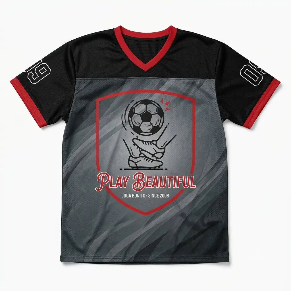 Play Beautiful Mesh Jersey Matching Air Max Joga Bonito Black University Red Jersey