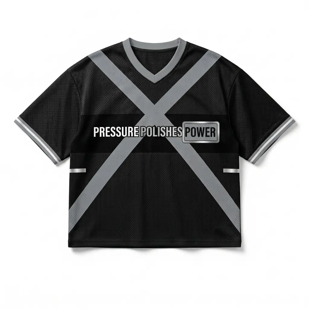 Pressure Polishes Power Women Crop Top Mesh Jersey Inspired by Air Jordan 8 Chrome Jersey