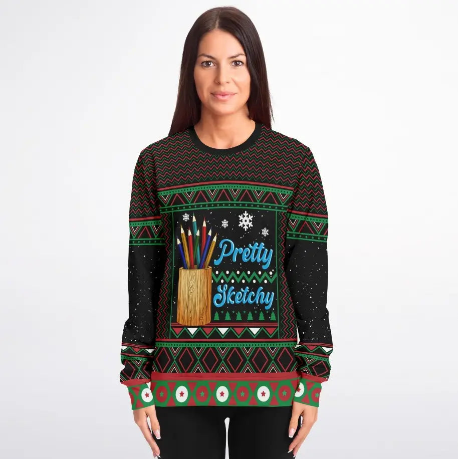Pretty Sketchy Ugly Christmas Sweater