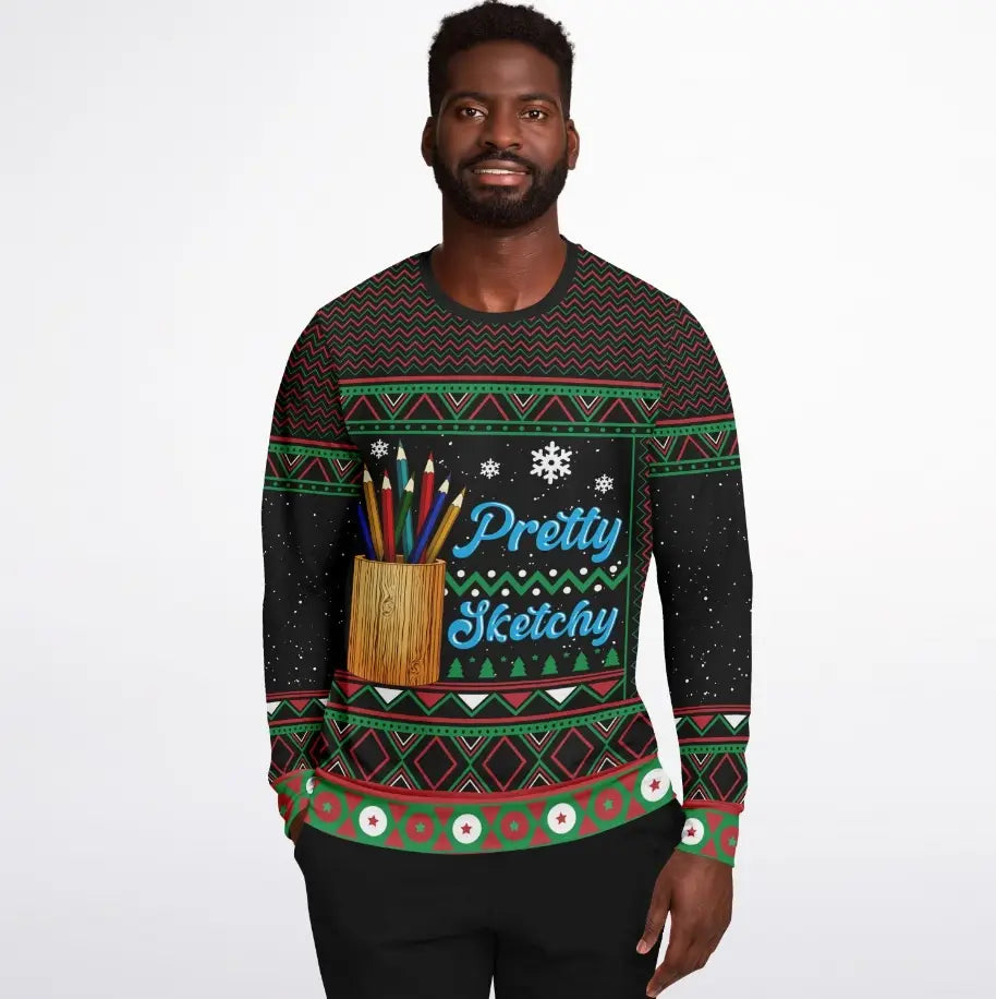 Pretty Sketchy Ugly Christmas Sweater