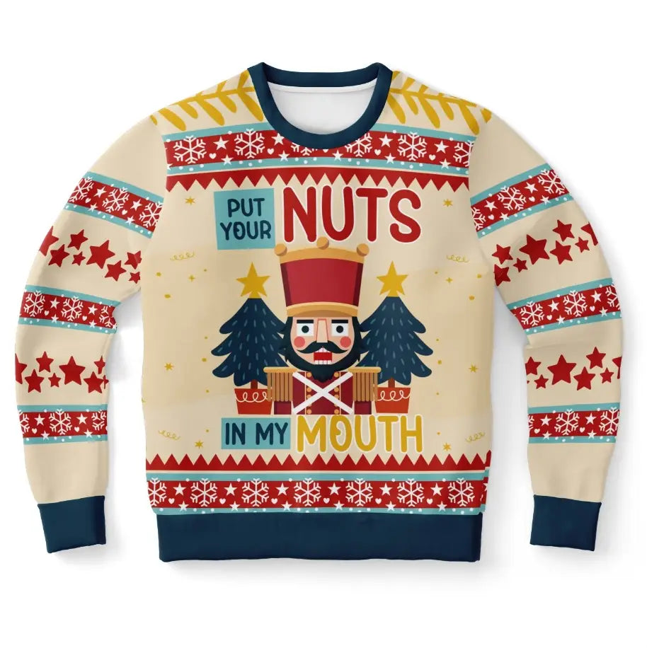 Put Your Nuts in My Mouth Ugly Christmas Sweater