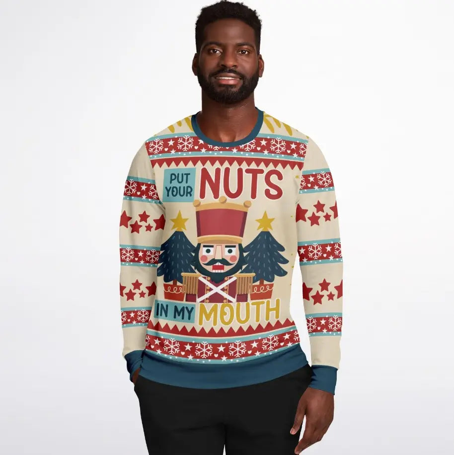 Put Your Nuts in My Mouth Ugly Christmas Sweater