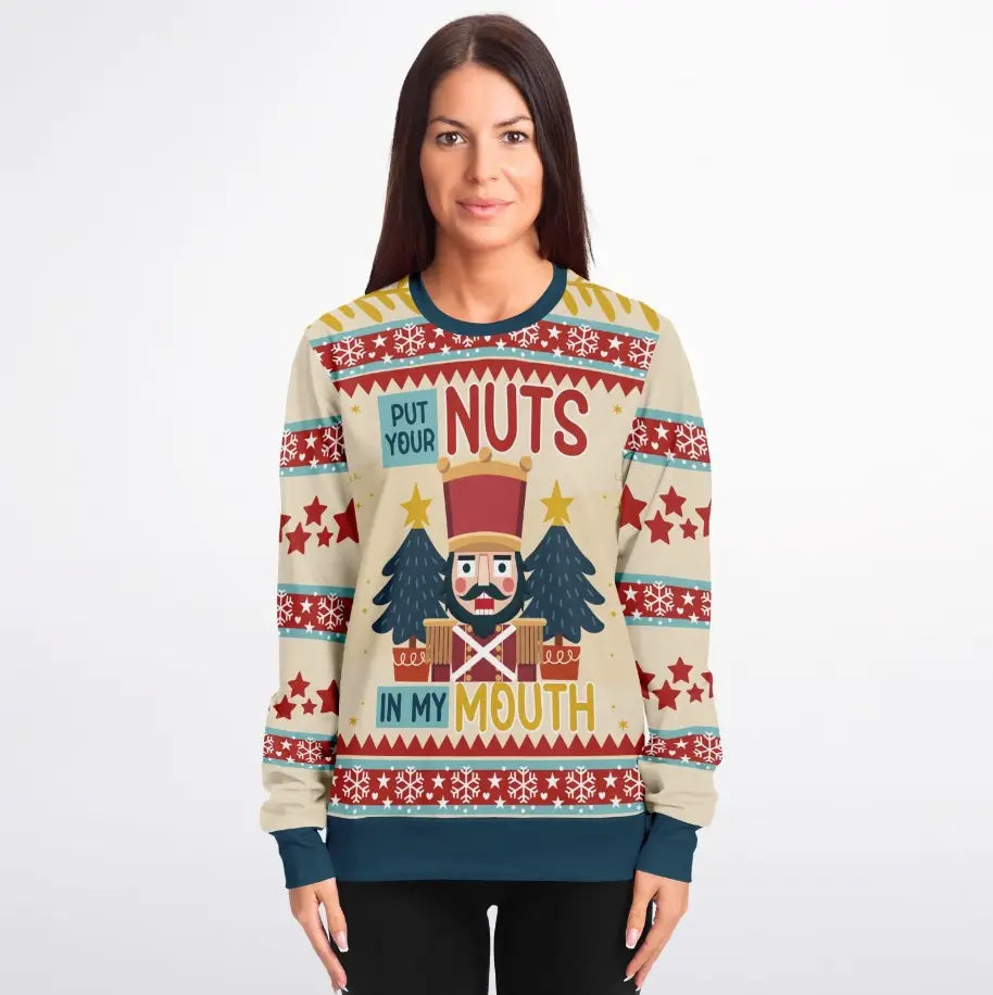 Put Your Nuts in My Mouth Ugly Christmas Sweater