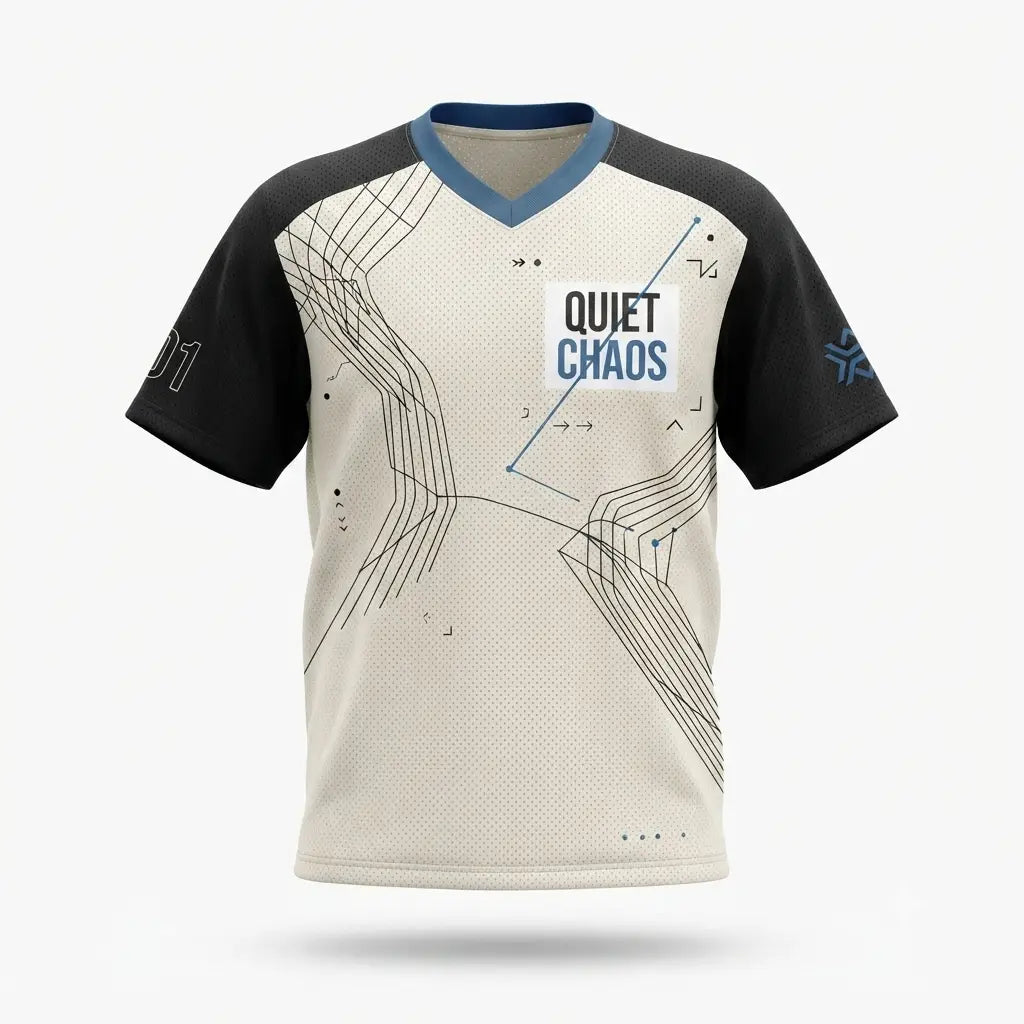 Quiet Chaos Mesh Jersey Inspired by  Travis Scott x Air Jordan 1 Sail Military Blue Jersey