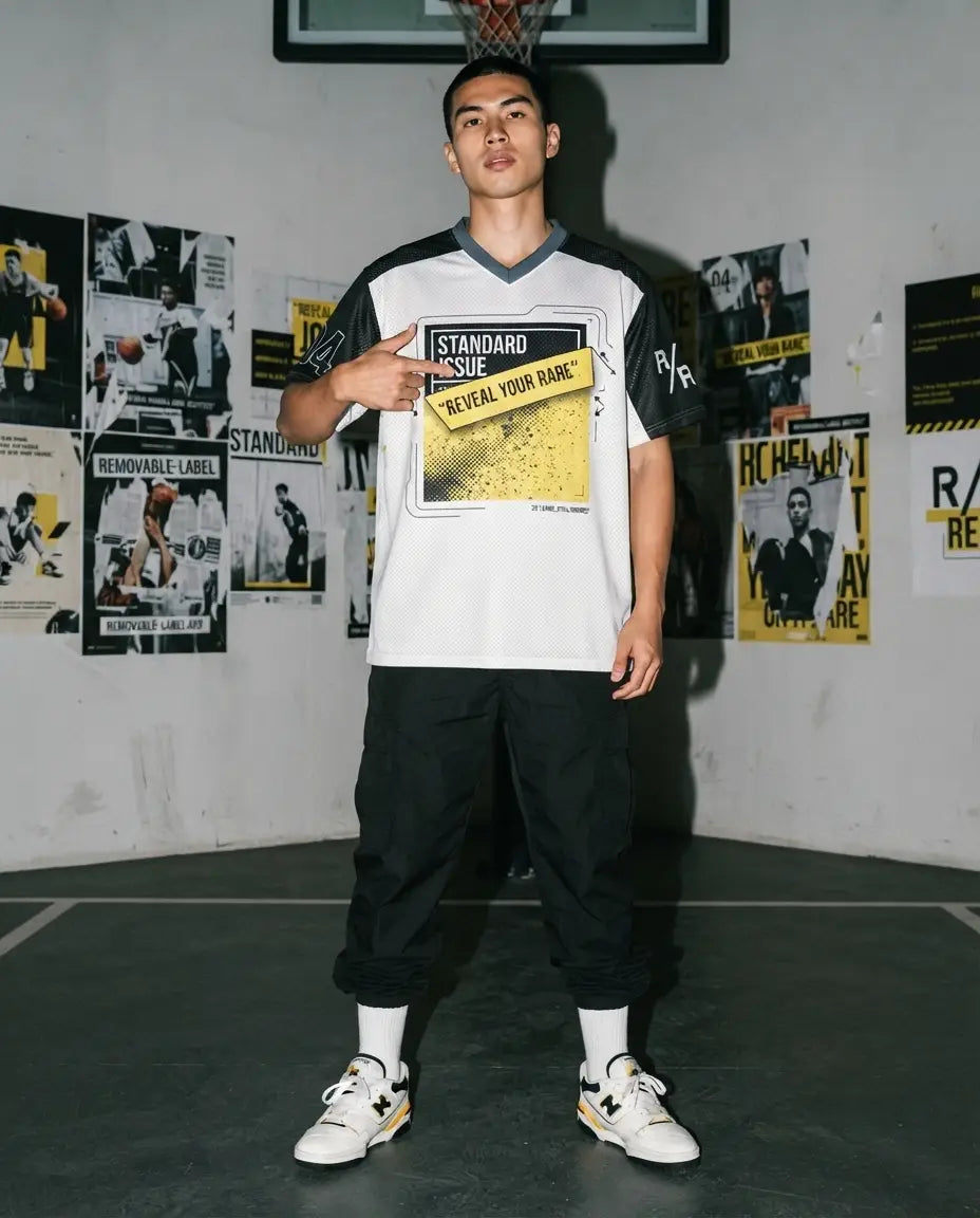 Reveal Your Rare Mesh Football Jersey Inspired by Air Jordan 4 Rare Air - Tour Yellow Jersey