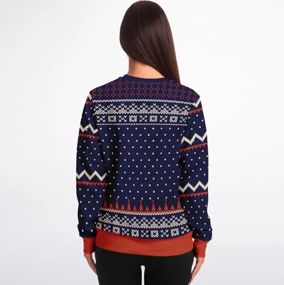“Rex in the Halls” Festive Dinosaur Ugly Christmas Sweater