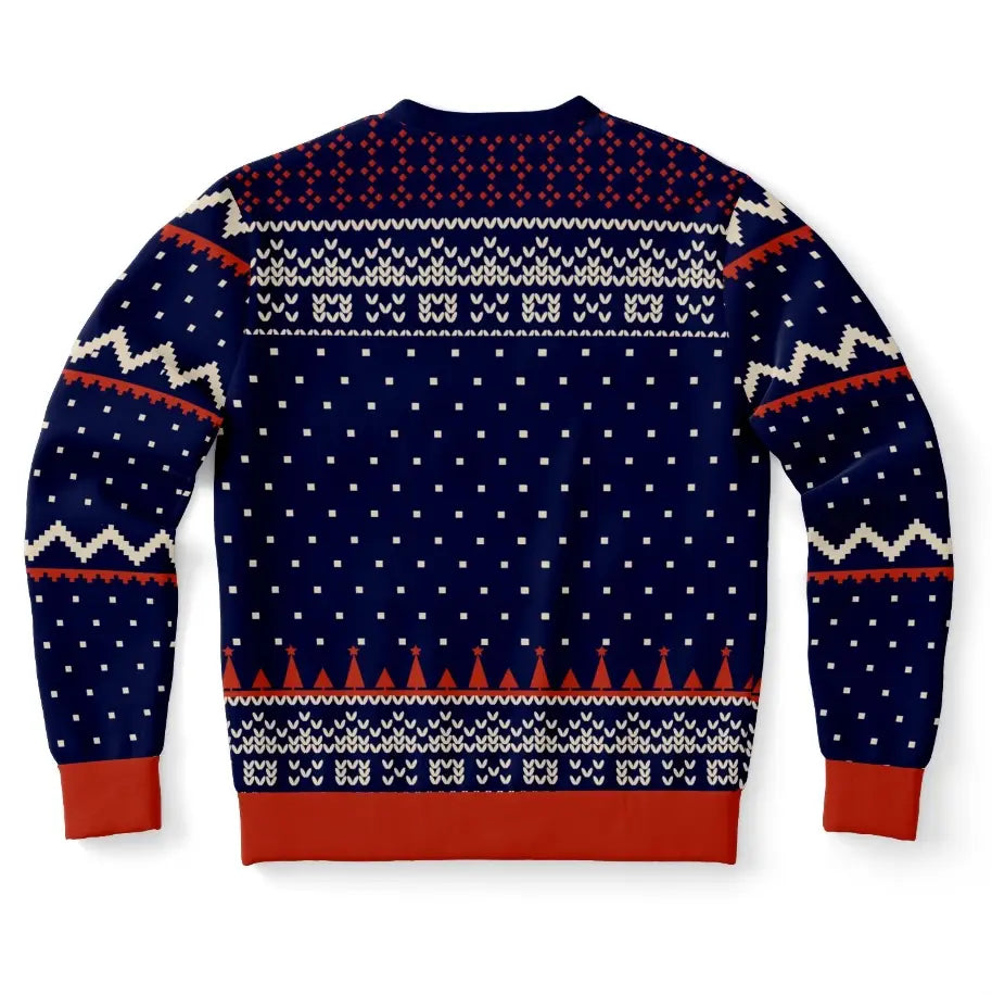 “Rex in the Halls” Festive Dinosaur Ugly Christmas Sweater