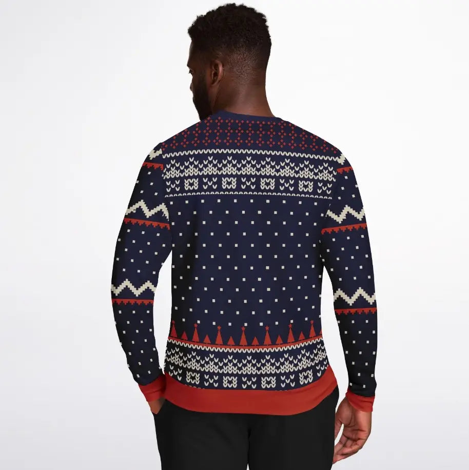 “Rex in the Halls” Festive Dinosaur Ugly Christmas Sweater
