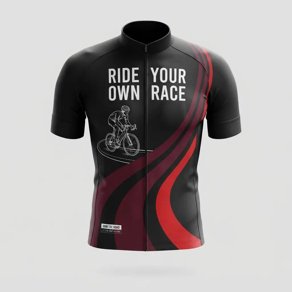 Ride Your Own Race Men’s Personalized Short Sleeve Cycling Jersey