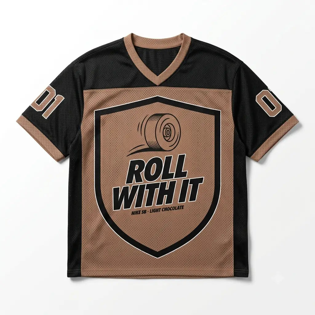 Roll With It Mesh Jersey Matching SB Air Force 1 Low Light Chocolate Jersey