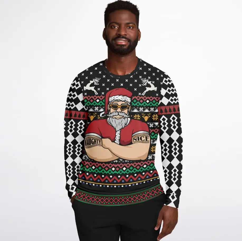 Santa Bouncer Christmas Sweater – Funny Ugly Holiday Sweatshirt