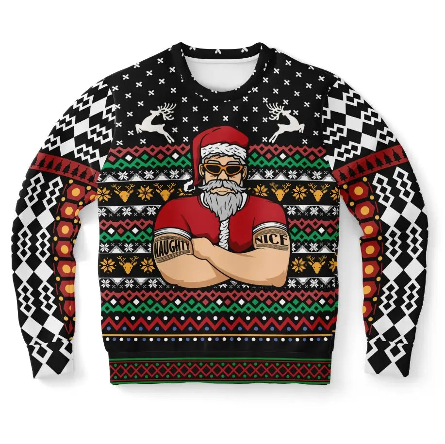 Santa Bouncer Christmas Sweater – Funny Ugly Holiday Sweatshirt