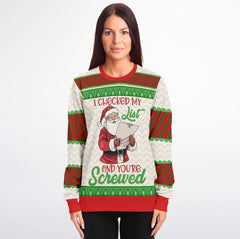 Santa’s List Says You’re Screwed Christmas Sweater – Funny Ugly Holiday Sweatshirt