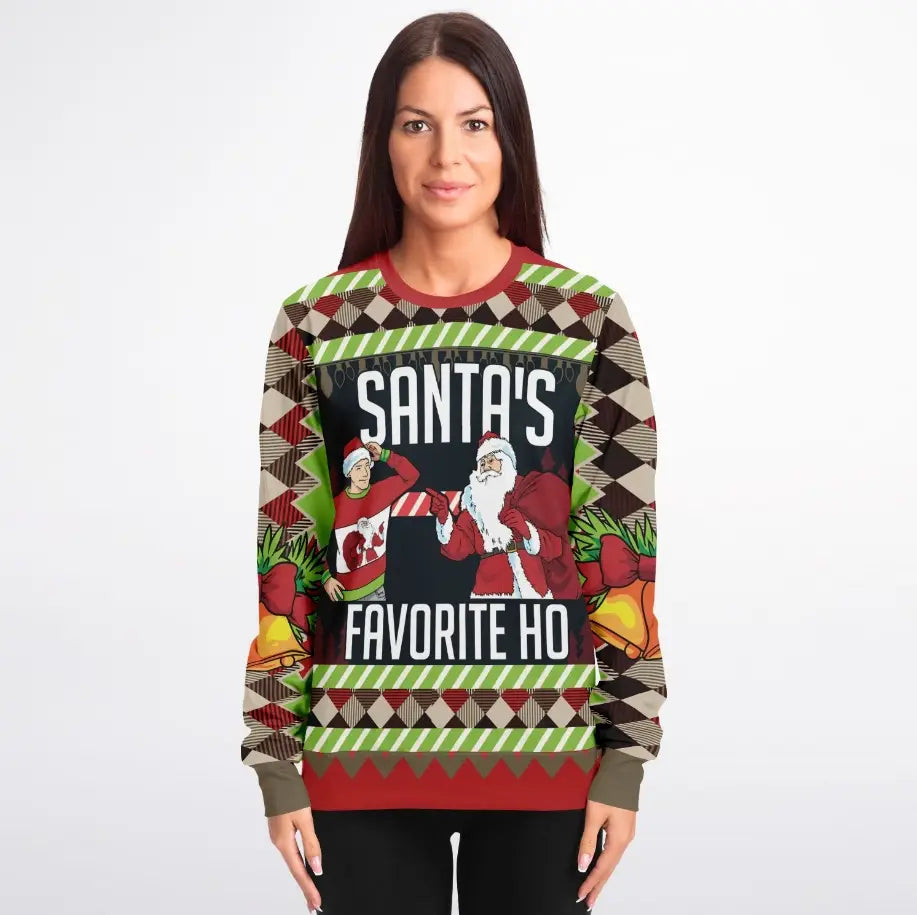 Santa's Favorite Ho Christmas Sweater – Funny Ugly Holiday Sweatshirt