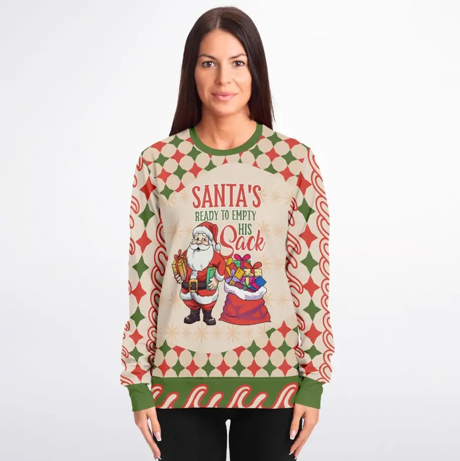 Santa's Ready to Empty His Sack Ugly Christmas Sweater