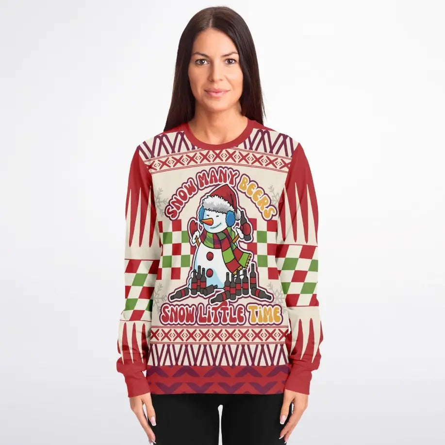 Snow Many Beers, Snow Little Time Ugly Christmas Sweater