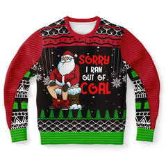 'Sorry I Ran Out of Coal' Naughty Santa Ugly Christmas Sweater