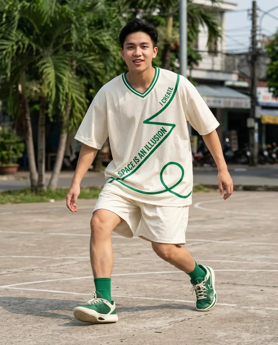 Space Is An Illusion Mesh Jersey Inspired by  Kyrie Low 5 EYBL Jersey