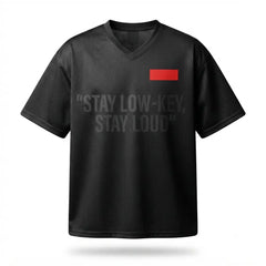 Stay Loud Mesh Football Jersey Inspired by Supreme x Air Force 1 Black Jersey