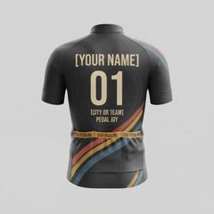 Stay Pedaling Find Happiness Men’s Personalized Short Sleeve Cycling Jersey